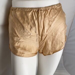 Treesha gold silk panty shorts S